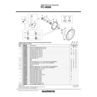 Foaia Shimano FC-9000 54T-ME | 54-42T