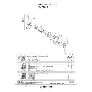 Foaia Shimano FC-M675 26T - Pinioane Calitate