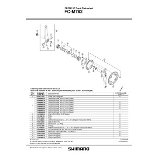 Foaia Shimano FC-M782 22T-AN | Piesă ciclism