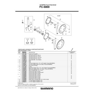 Șurub Fixare Brat Pedalier Shimano FC-6800