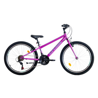 Bicicleta copii mtb CROSS Speedster 24 Steel - Purple | 8-10 ani
