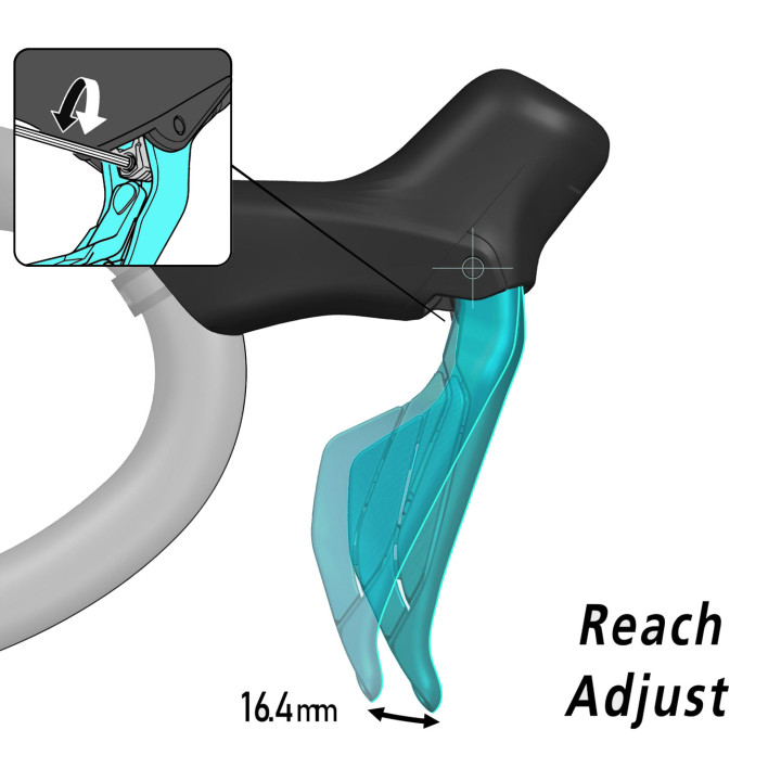 Frana Disc Hidraulica SHIMANO 105 ST-R7170 (R) + BR-R7170 (R) Wireless/Wired | Placute Resin