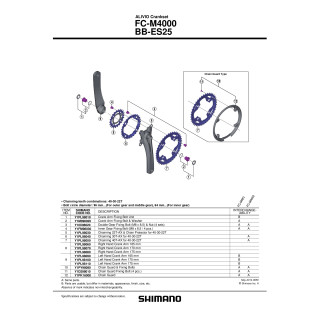 Foaia Shimano FC-M4000 22T + Protecție Lanț