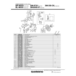 GARNITURA PT. NIPLU AERISIRE SHIMANO BR-M555