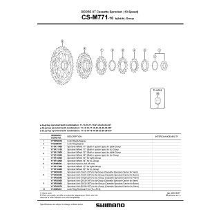 Pinioane Shimano CS-M771-10 11T Ciclism