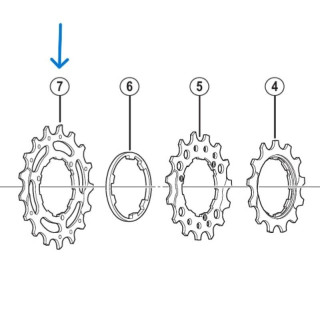 Pinion Shimano CS-M771 17T - Piese schimb