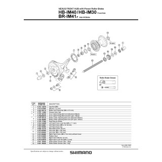 Contrapiuliță stânga Shimano HB-IM40