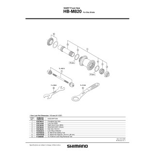 Bile Shimano HB-M820 5/32" - 38 buc. oțel