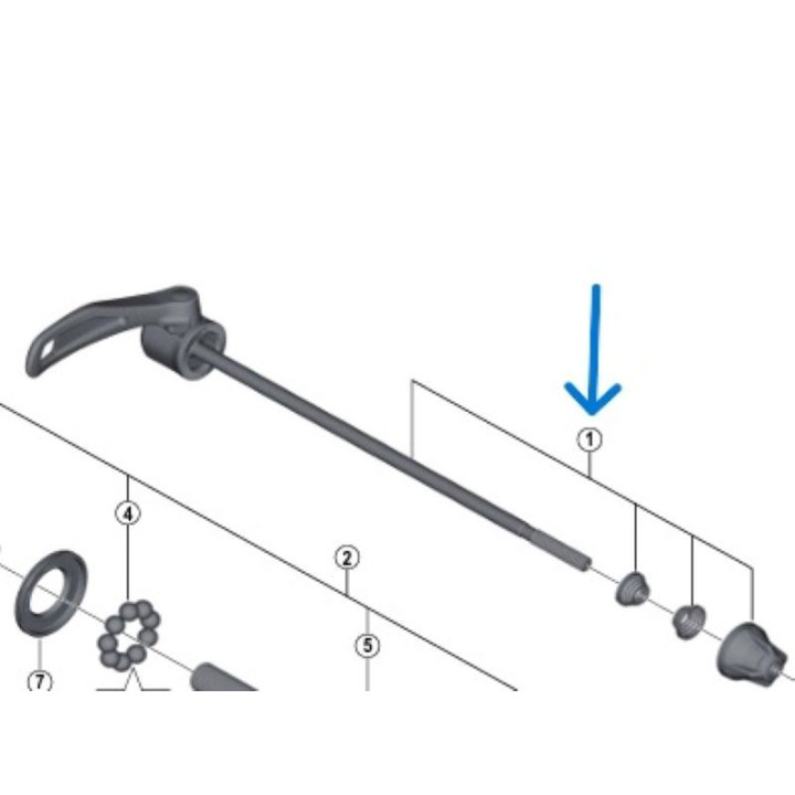 Ax Quick Release Shimano FH-M4050 173mm