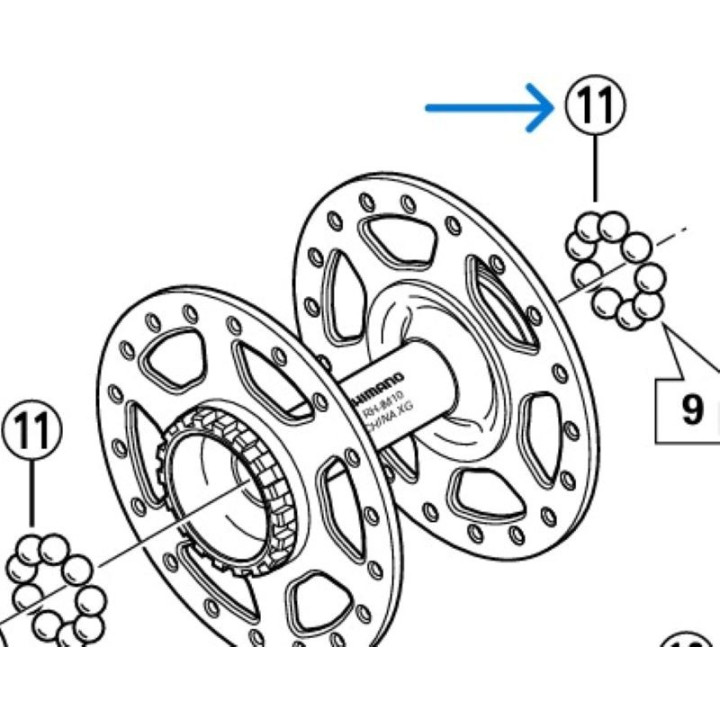 Bile Oțel Shimano RH-IM10 1/4" 18 buc