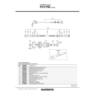 Caseta Shimano FH-F700 Complet
