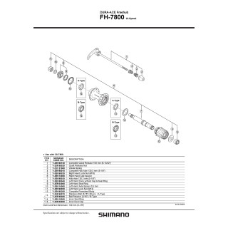 Freewheel Body Shimano FH-7800 | Piesă Schimb