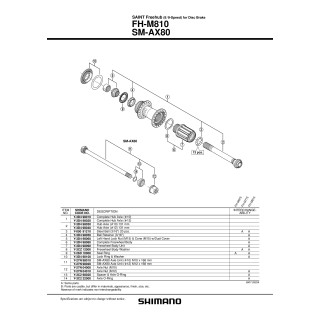 Colivie cu Bile Shimano FH-M810 3/16"