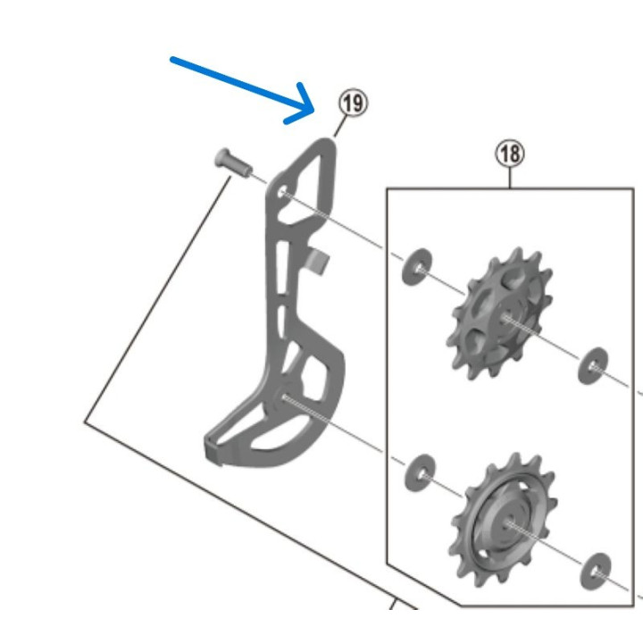 Placa Interioara Shimano RD-M8130-SGS