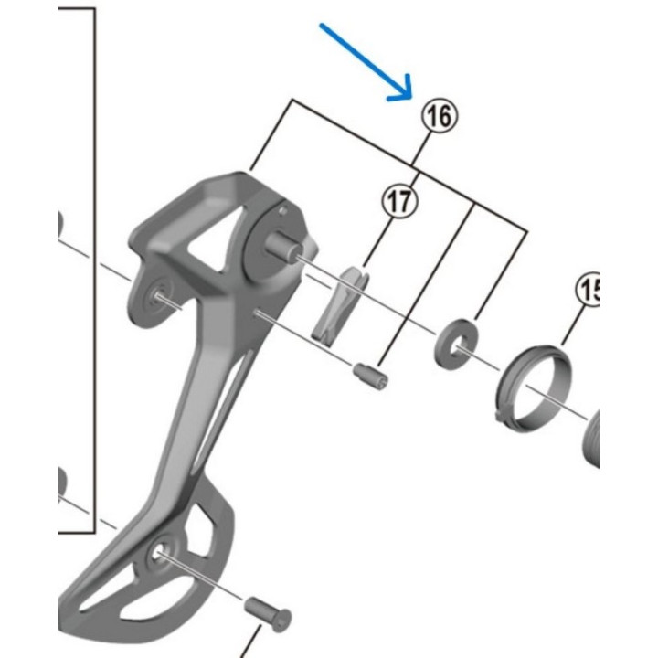 Placa Exterioară Shimano RD-M8130-SGS