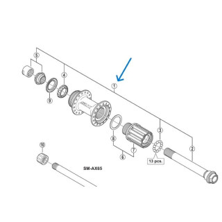 Ax Butuc Shimano FH-M678 Complet