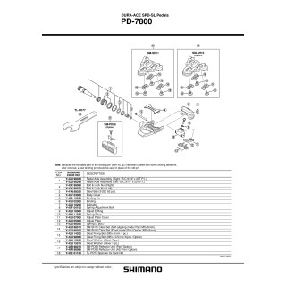 Capac Pedale Shimano PD-7800 - Original