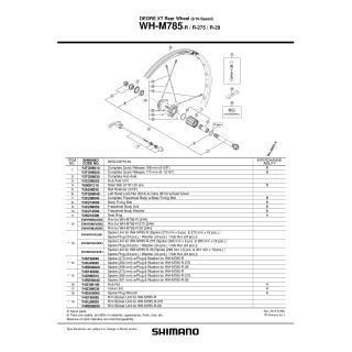 Spita Shimano WH-M785-R-275 285mm cu capat