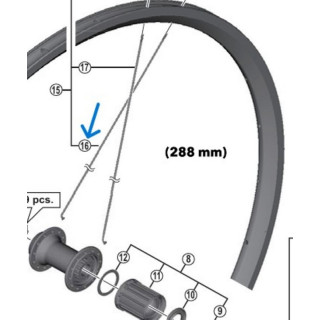 Spita Shimano 288mm WH-RS010-R stânga