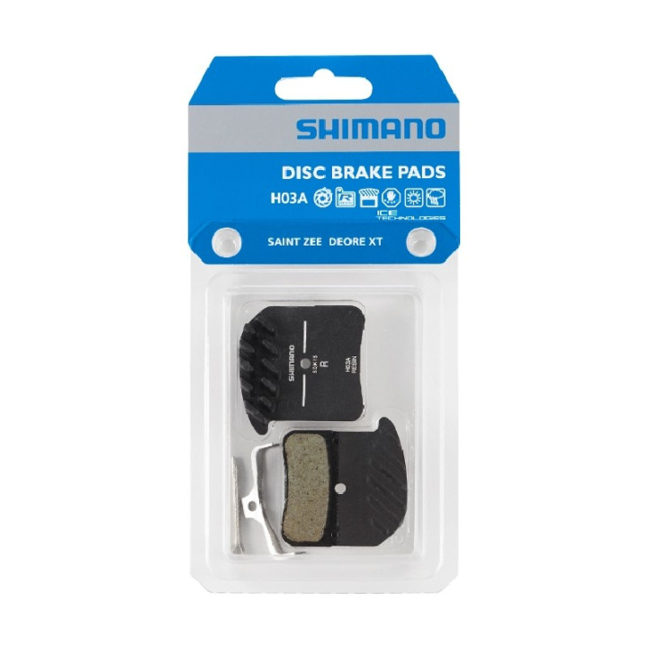 Plăcuțe Frână Shimano Resin H03A-RF cu Aripioare