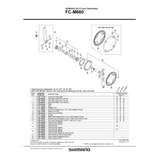 Foaia Shimano FC-M660 22T (L) | Pedalier MTB