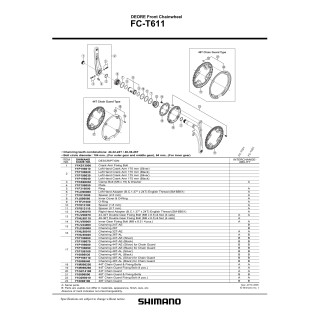Șurub fixare brat pedalier Shimano FC-T661