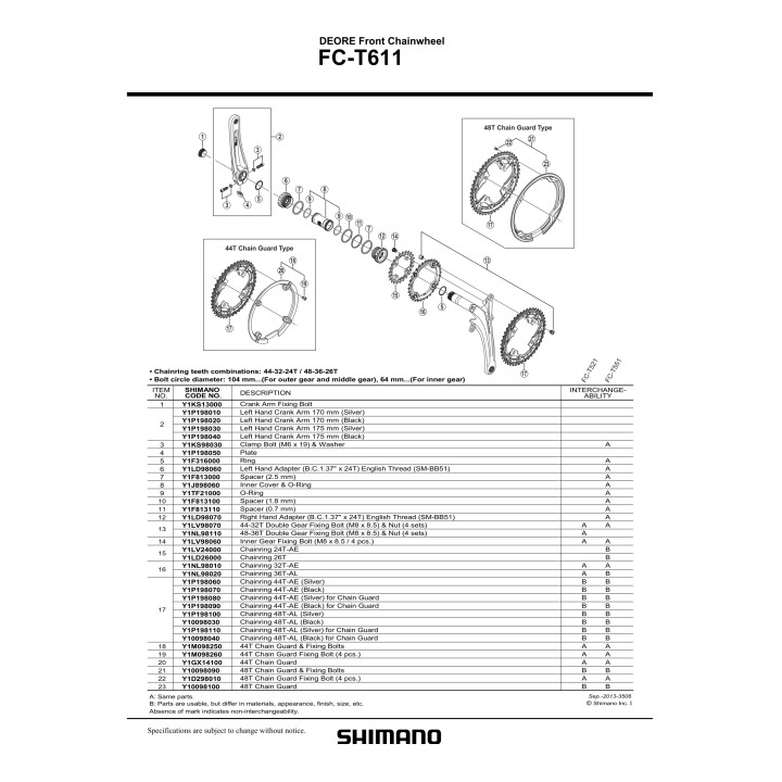 Șurub fixare brat pedalier Shimano FC-T661