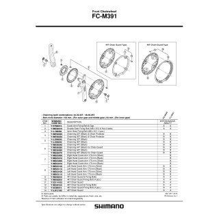 Foaia Shimano FC-M391 26T Neagra cu Protector Lanț