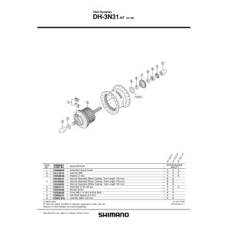 Piulita Infundata Shimano HB-IM40 M9