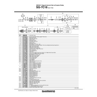 Con Shimano SG-7C18 Dreapta cu Garnitura