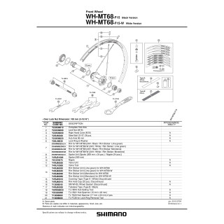 Sculă Valvă Shimano WH-MT68-F15