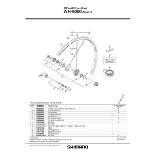 Spita Shimano WH-9000-C24-CL-F 283MM