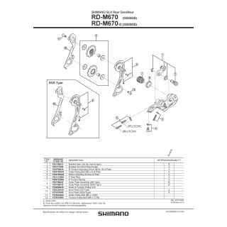 Suport prindere Shimano RD-M670 tip normal