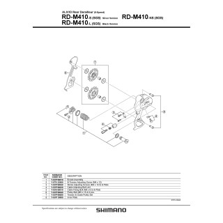 Role Schimbator Shimano RD-M410 | Ghidare și Tensionare