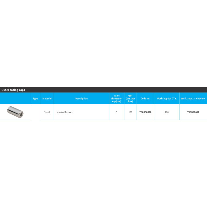 Capete Cămașă Frână Shimano 6mm 100 buc.