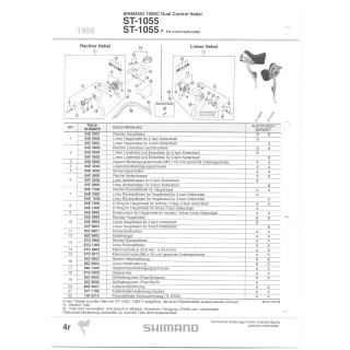 Capac Shimano ST-1055 Stânga - Piesă Original