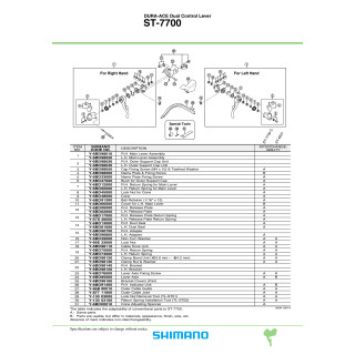 Ansamblu Corp Maneta Shimano ST-7700 Stanga