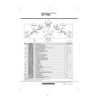 Capac Maneta Shimano ST-7700-B Stânga
