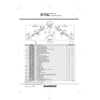 Ansamblu Corp Maneta Shimano ST-7700 Stânga