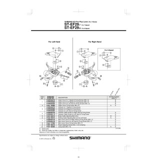 Indicator Shimano ST-EF29 7 Viteze Dreapta