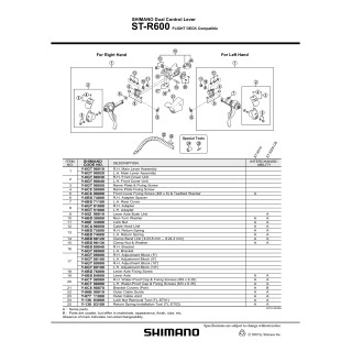 Capac Fata Shimano ST-R600 Stanga