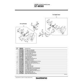 Capac Maneta Release Shimano ST-M580 + Suruburi