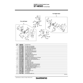 Ansamblu Corp Maneta Shimano ST-M585 Stanga