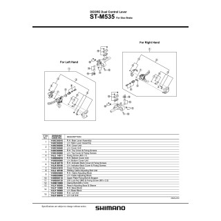 Ansamblu Corp Maneta Shimano ST-M535 Stanga