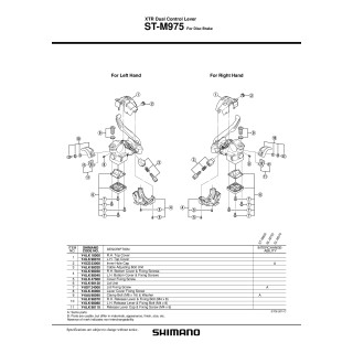 Capac Inferior Shimano ST-M975 Dreapta + Suruburi