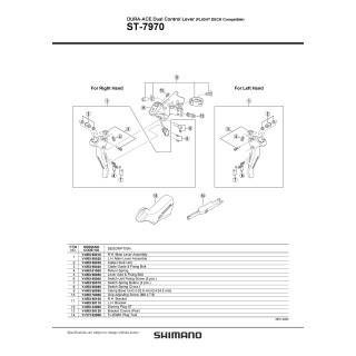 Șurub reglare mansoane Shimano ST-7970 M4x7.6