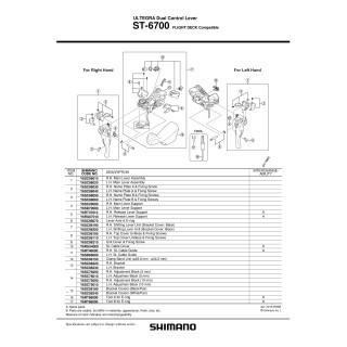 Capac Shimano ST-6700 Dreapta cu Șuruburi
