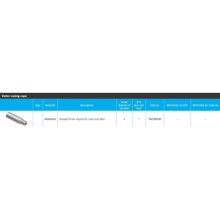 Capăt Cămașă Etanș Shimano SIS/SP40 4mm Aluminiu