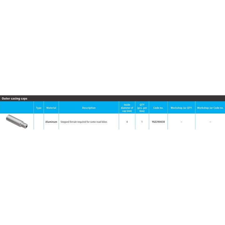 Capăt Cămașă Etanș Shimano SIS/SP40 4mm Aluminiu