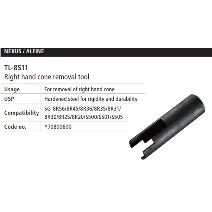 Scula Shimano TL-8S11 demontare con dreapta